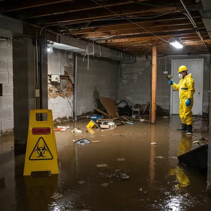 Flooded Basement Electrical Hazard in Iuka, MS Property